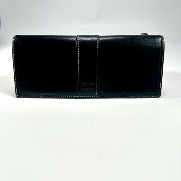 Coach Hampton Leather Tri-fold Wallet in Black - Picture 3 of 7